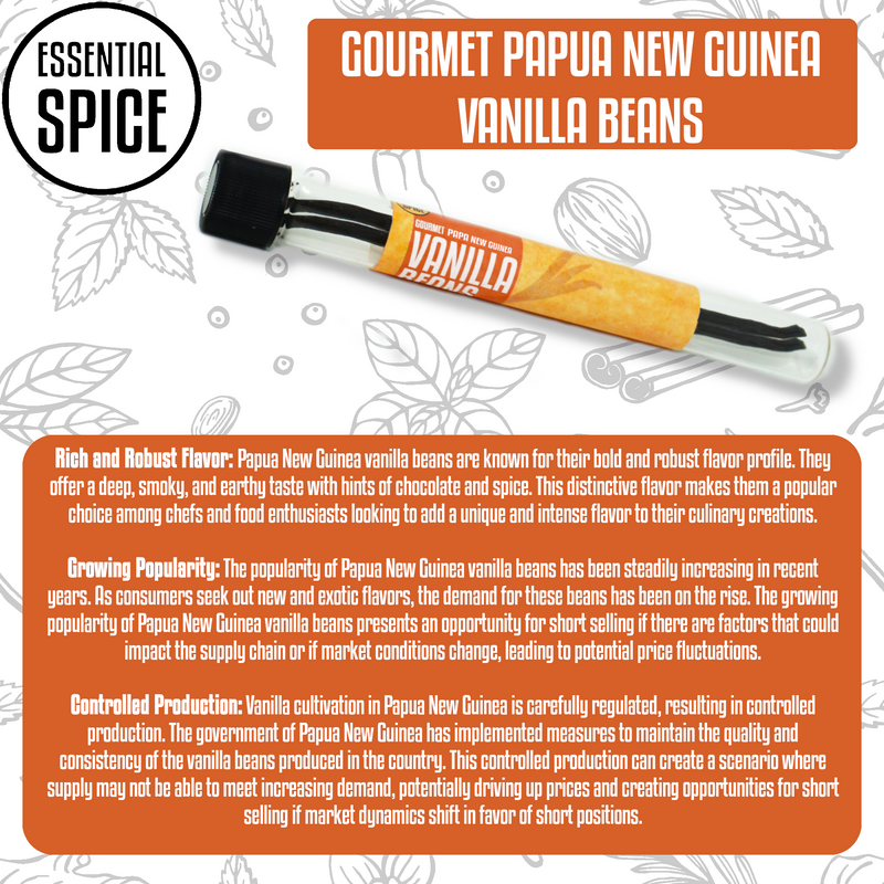 Gourmet Papua New Guinea Vanilla Beans
