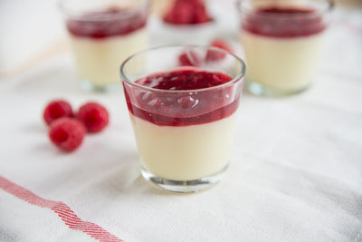 Panna Cotta with Red Fruit Sauce