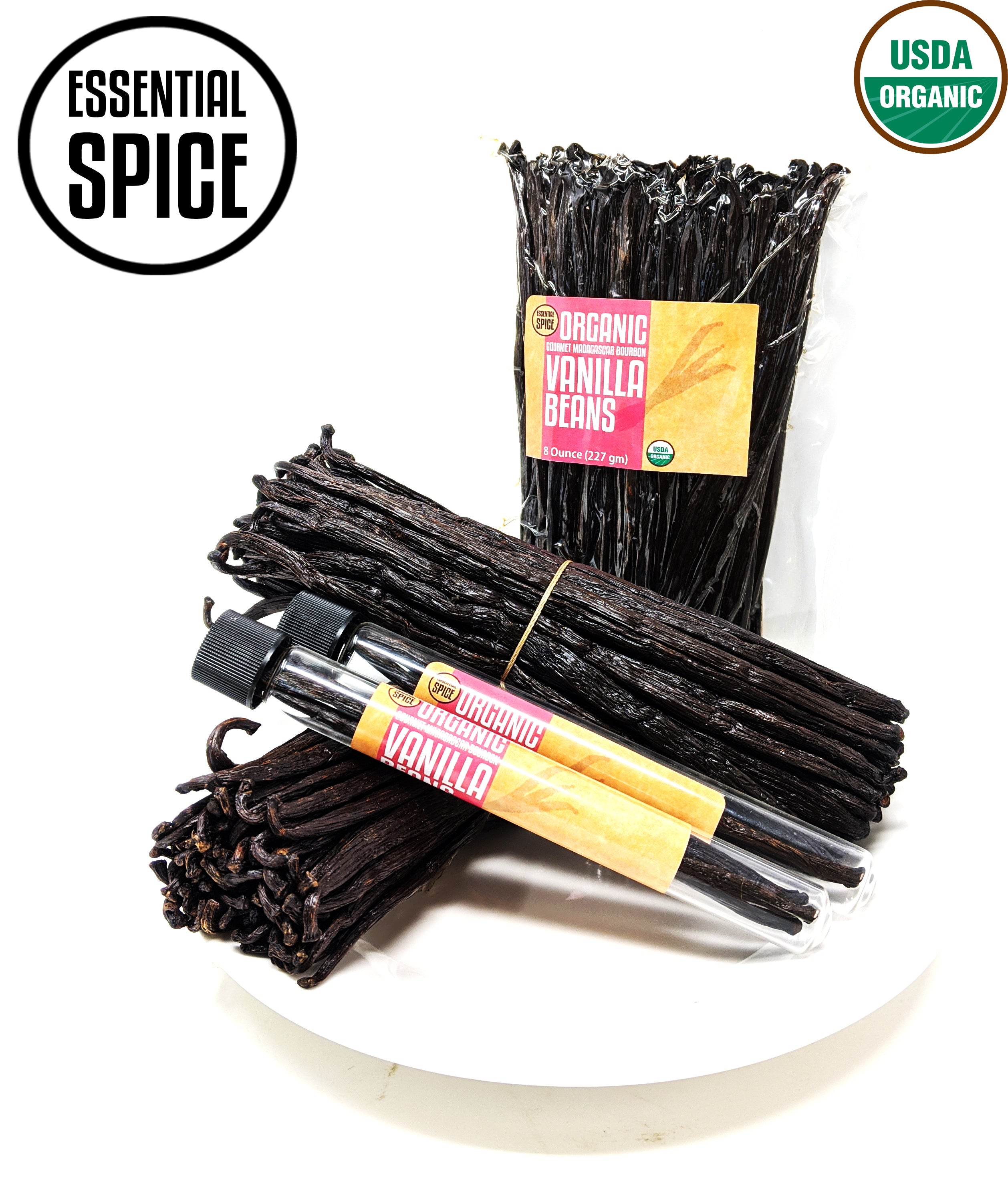 Organic Gourmet Madagascar Bourbon Vanilla Beans – Essential Spice